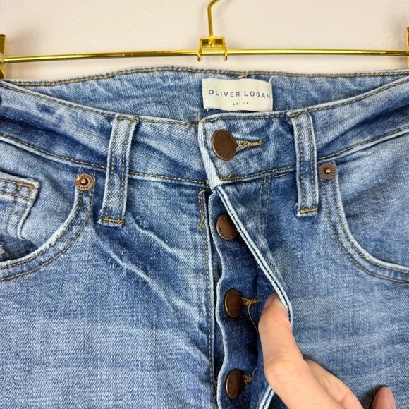 Oliver Logan Mulberry Straight Leg High Rise Relaxed Jeans Size 26 - Picture 7 of 16